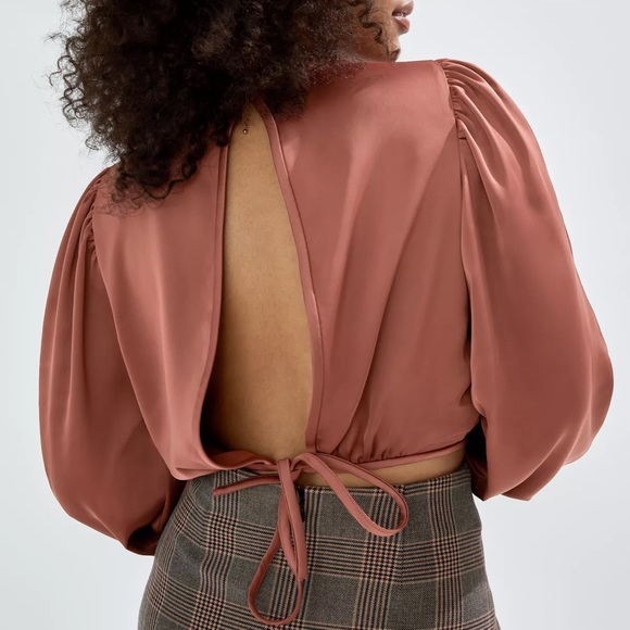 Wilfred Aritzia large rose pink lily blouse - Picture 2 of 8